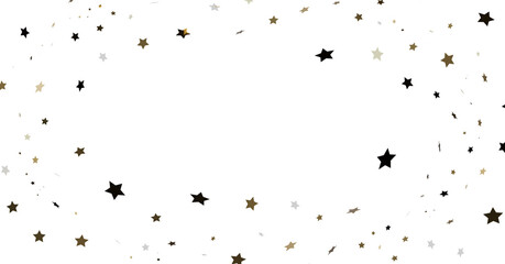 Gold Black Star Confetti Background