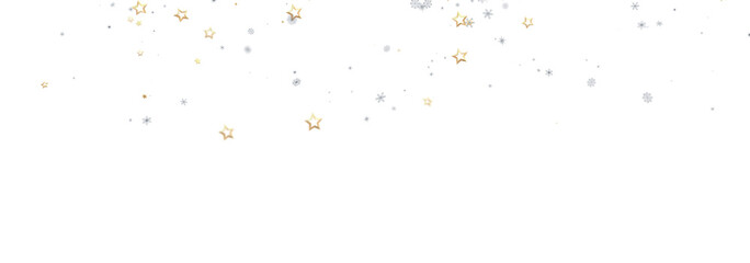 Festive winter background with gold and silver stars. Perfect for holiday designs.
