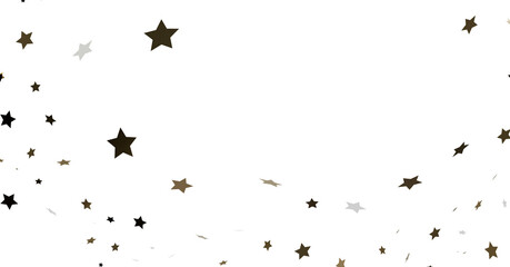 Scattered Stars on White Background