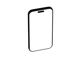 High-quality image of a modern smartphone with a blank screen, perfect for app presentations or website designs.