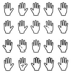 Obraz premium Various hand silhouettes (1)
