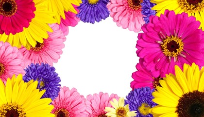 Colorful flower frame