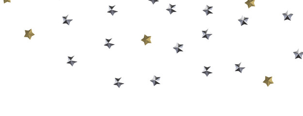 Festive Celestial Cascade: Mesmerizing 3D Illustration of Descending Christmas Stars