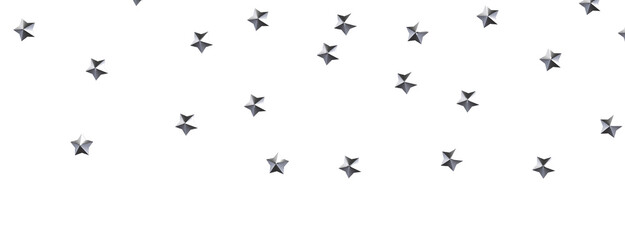 Festive Celestial Cascade: Mesmerizing 3D Illustration of Descending Christmas Stars