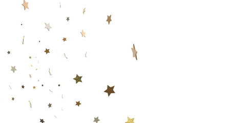XMAS Stars - A gray whirlwind of golden snowflakes and stars. New