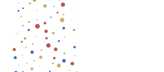 Multicolor confetti abstract background with a lot of falling pieces, isolated on a white background. Festive decorative tinsel element for design