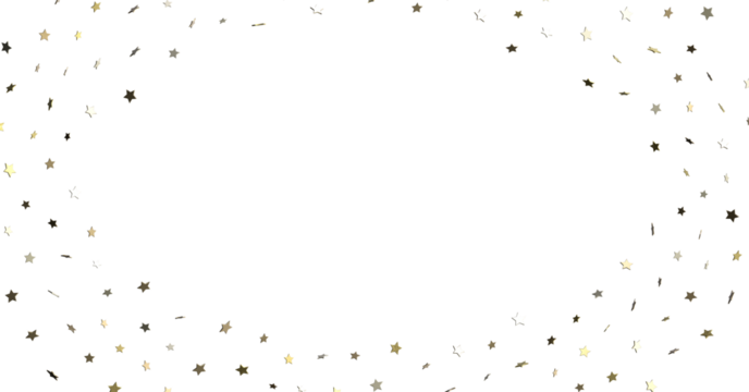 XMAS A gray whirlwind of golden snowflakes and stars. New