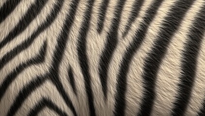 Close-up of a zebra's black and white striped fur pattern, showing texture and natural contrast.
