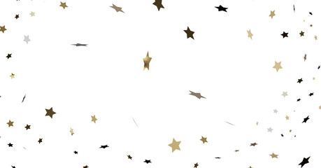 Gold and Black Star Confetti Background