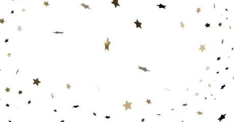Gold and Black Star Confetti Background