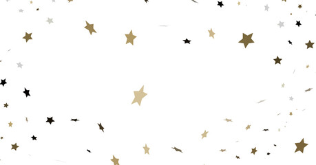 Scattered Stars on White Background