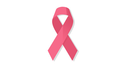 Symbolic Pink Ribbon Representing Breast Cancer Awareness and Support for Health Causes