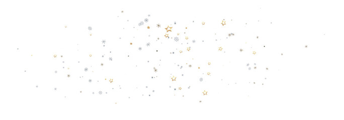 Beautiful festive background with gold and silver star confetti. Perfect for holidays and celebrations.