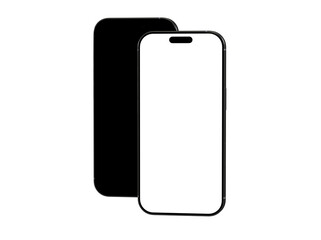 High-quality smartphone mockup with black and white screen options. Perfect for app presentations or website designs.