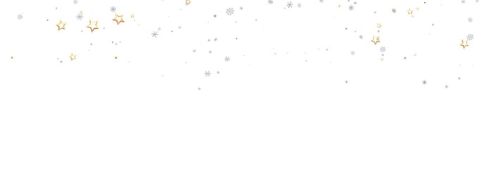 Festive winter background with gold stars and snowflakes. Perfect for holidays.