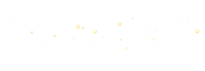 Sparkling gold stars scattered across a white background. Ideal for backgrounds, cards, and more.