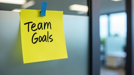 Team goals planning session office environment business content collaborative space motivational concept