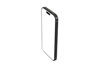 High-quality image of a modern smartphone with a blank screen, perfect for app presentations or website mockups.