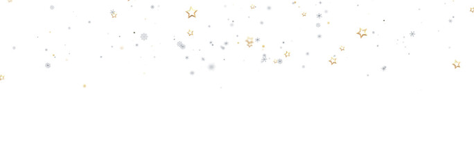 Beautiful winter background with gold stars, snowflakes, and sparkles. Perfect for holidays.