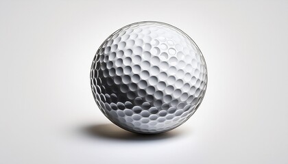 close up view of a golf ball on a white background