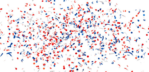 Download this festive image of red, white, and blue confetti for your celebratory designs. Perfect for 4th of July, Memorial Day, or any patrio