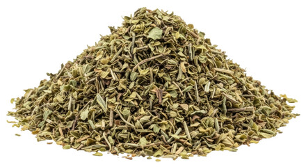 Isolated Pile of Dried Oregano