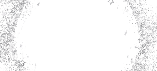 Elegant white background with silver glitter and stars. Perfect for festive designs.