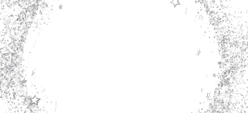 Elegant white background with silver glitter and stars. Perfect for festive designs.