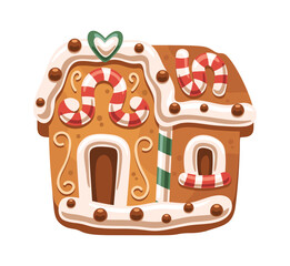 Christmas gingerbread house sweet biscuit
