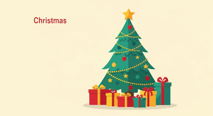 christmas tree with gifts