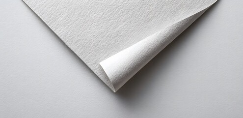 white paper texture background with soft folded corner shadow
