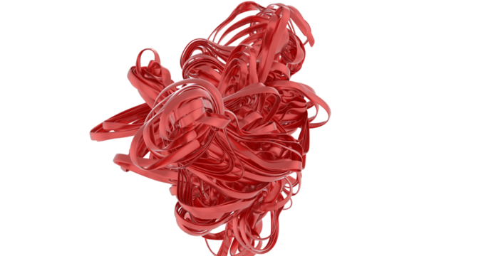 High-resolution image of abstract red twisted lines, perfect for modern design projects. Download now!