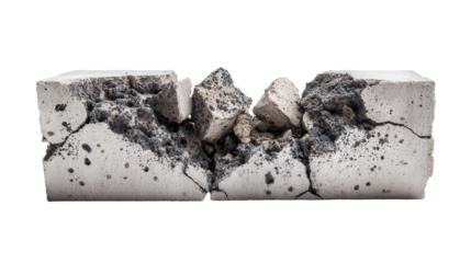 Self-Healing Concrete for Infrastructure background isolated on a Transparent background, PNG file.