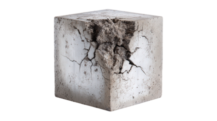 Self-Healing Concrete Technology background isolated on a Transparent background, PNG file.