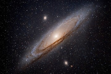 Fototapeta premium A spiral galaxy bathed in starlight