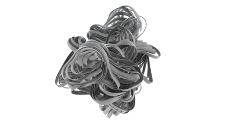 Abstract Gray Swirls 3D Render