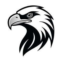 Obraz premium Eagle head silhouette icon logo generated by ai