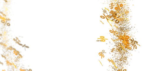Abstract background with gold percentage symbols. Perfect for sales, discounts, and promotions.
