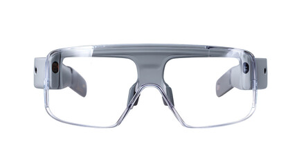 Smart Glasses with Augmented Reality Display background isolated on a Transparent background, PNG file.