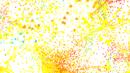 Vibrant yellow, orange, and blue dots on white. Perfect for backgrounds, websites, and more!
