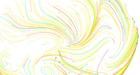 Vibrant, dynamic swirls in yellow, teal, and pink. Perfect for modern designs.