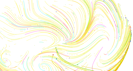Vibrant, dynamic swirls in yellow, teal, and pink. Perfect for modern designs.
