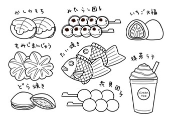 和菓子の塗り絵