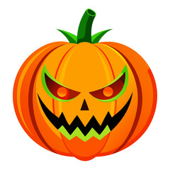halloween pumpkin isolated on white