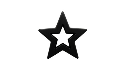 Isolated Black Star Outline
