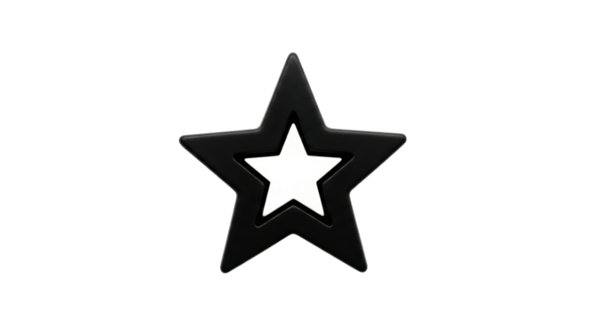 Isolated Black Star Outline