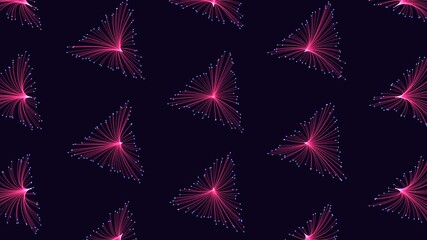 A visually appealing seamless pattern featuring pink zigzag lines forming a symmetrical triangular shape on a black background - Powered by Adobe