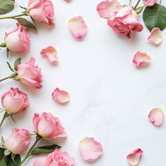 Roses and the beautiful petals