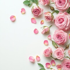 Roses and the beautiful petals