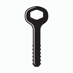 Black silhouette of a hexagonal wrench tool